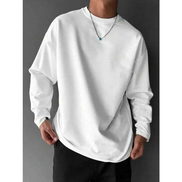 Mens solid color casual long-sleeved T-shirt perfect for all seasons Pure cotton high-quality streetwear men t shirtXJ260314