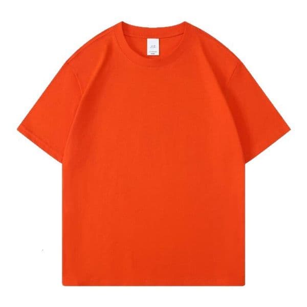 Trendy Popular Pure Cotton Unisex Combed Tightly Woven Plain Loose Designer Hoodie Polo Designer T-shirt Fit Shortsleeved Fashionable