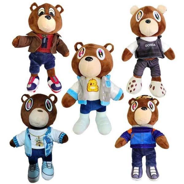25-30CM Funny Joy Kanye Teddy Bear Plush Toy Bear Dolls Stuffed Soft Toy Christmas Birthday Gift For ChildrenXJ260314