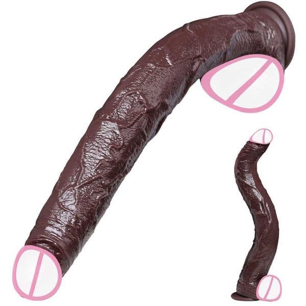 AAA ealistic Long dildo Black Anal Plug with Suction Cup Long Penis Butt Plug Sex Toy for men Women Phallus Anal Dilator Stimulatio
