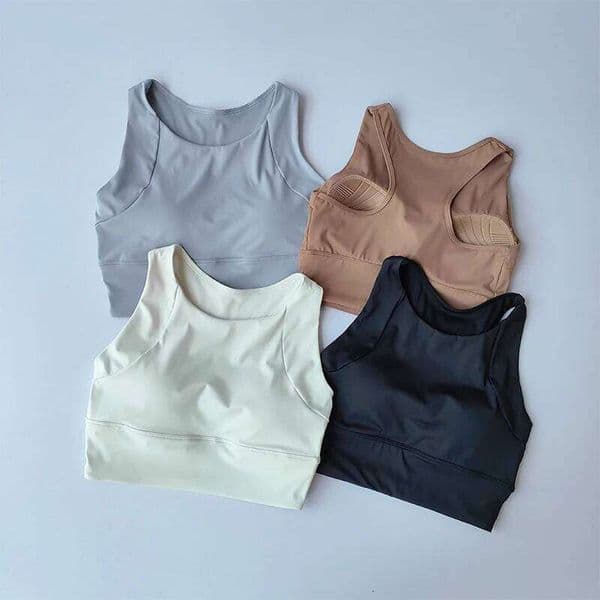 All-in-one Shock-proof Compact Sports Running Breathable Full-cup Yoga Vest Gym Clothing Summer New Fitness Bra 26Y0314