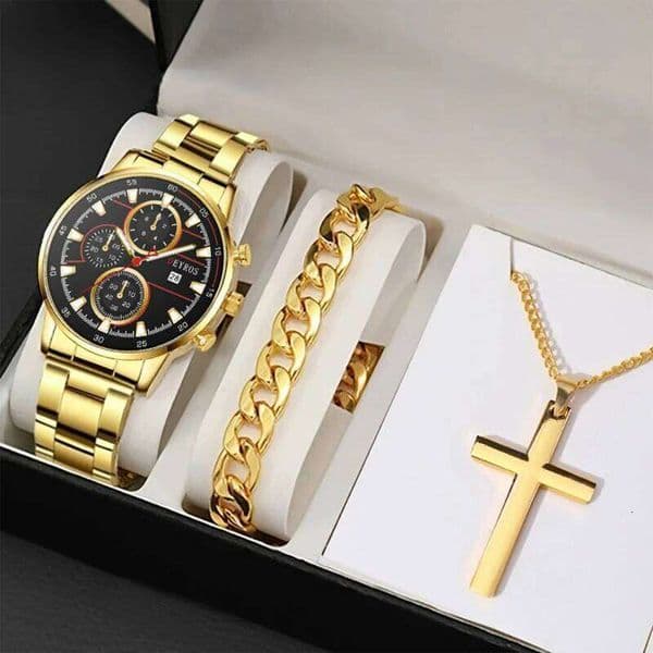 Sets. Men's Wristwatch Clock Analog Watches for Men Gift Sets