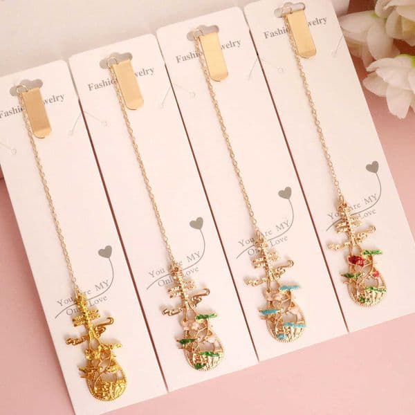 Classical Chinese-style creative alloy bookmark high-end exquisite student cultural and creative gift L260314