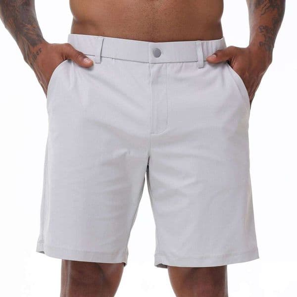 Men's Cargo Trendy Casual Elegant Golf Pants, Suit Work Dress Shorts with Concealed-Type Zipper Side Pockets Z260314