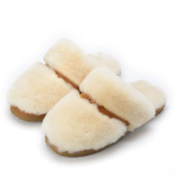 Women Slippers Natural Sheepskin Home Slippers Winter Women Indoor Slippers Fur Slippers Wool Flip Flops Slipper Lady Home Shoes260305
