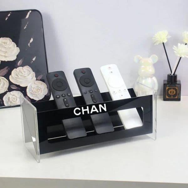 2026 Acrylic designer organizer remote control ins living room coffee table TV air conditioning storage box Luxury multifunctional desktop shelf