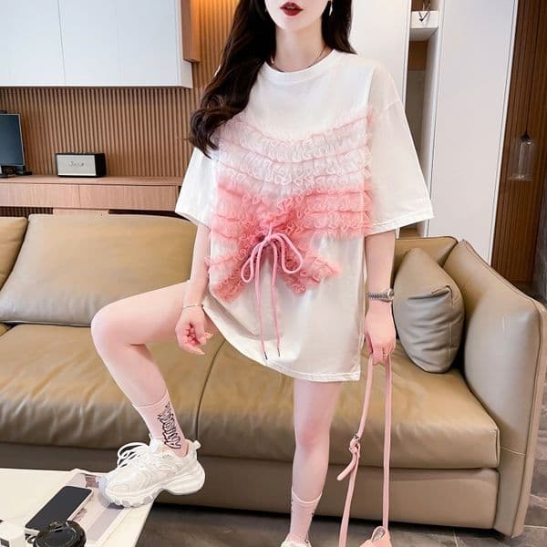 Pure Cotton Hevyduty Shortsleeve Oversized Europenstyle Designer Shirt Tshirt For Women Highend Designer Hoodie Women's Clothing Loose Polo Shirt Nd Stylish
