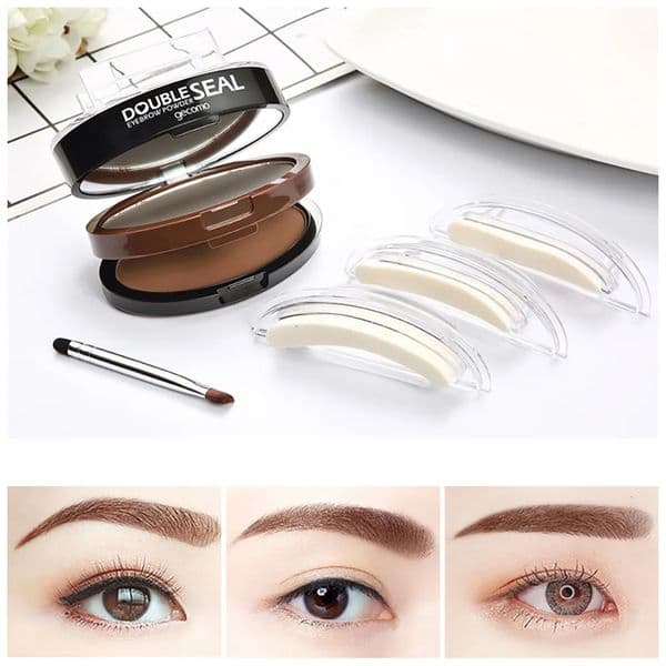 Double-layer two-color lazy seal eyebrow powder waterproof and sweat-proof beginner eyebrow drawing 260311