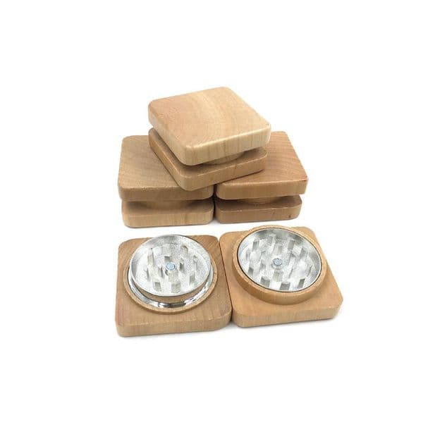 Smoking pipe Creative classic wood grinder, cigarette shredder, two-layer pipe grinder, cigarette accessory, popular item