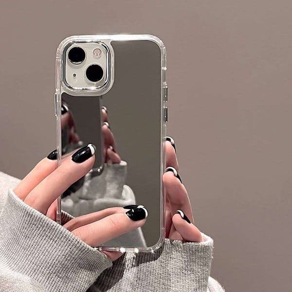 Luxury Make UP Mirror For 11 Case Iphone 13 14 15 16 17 Pro Max Air Plus 12 16Promax 15promax Silicon Phone Funda 26L0316