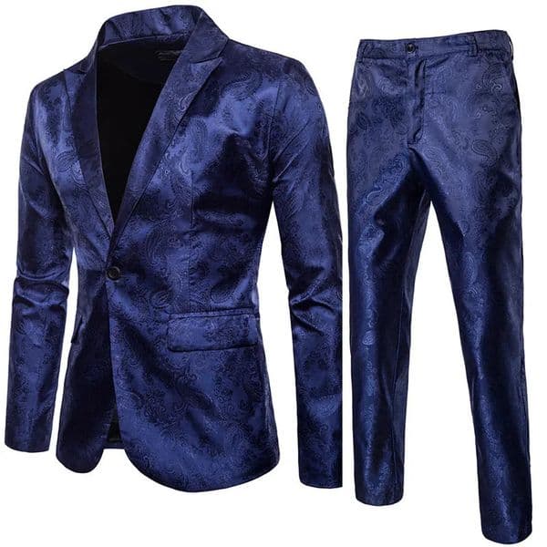 High Quality Mens Classic Jacquard Suit Set 2pieces Blazerpants y Fashion Business Slim Social Ball Tailcoat Size S3XL 260313BJ