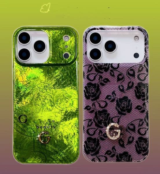 Luxury Electroplated Silicone Case for iPhone17/17Pro/17Pro Max/16/15/14/13Pro Shockproof Soft TPU Protective Cover with Stylish Pattern Design for iPhone