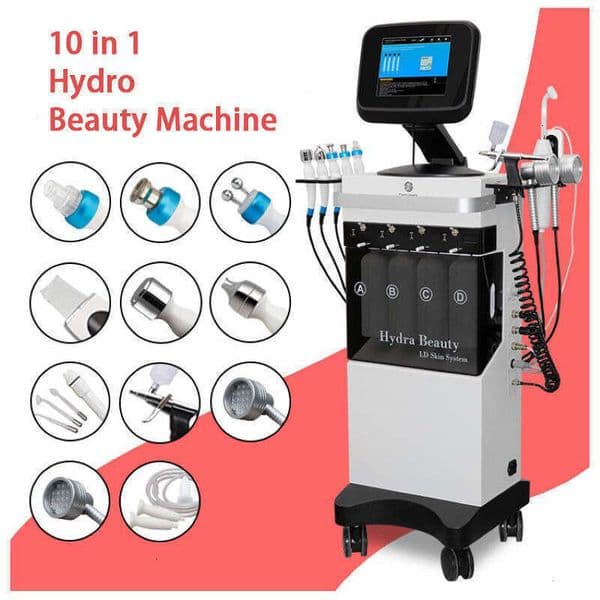 Integrated 10 In 1 Oxygen Spray Skin Moisture Bio Wrinkle Remove Dead Skin Improve Metabolism Promote Anti-Aging PDT Vacuum Bio Dermabrasion Devic