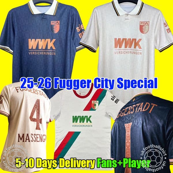 25 26 Augsburg Fugger City Special Kit Soccer Jerseys 2025 2026 Football Shirt Camisetas de Futbol men Kids Kit uniforms