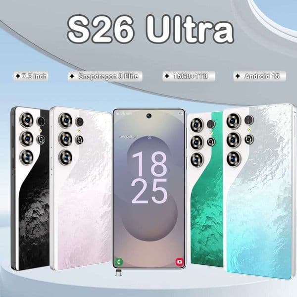 Cross-border smartphone, true 4G, octa-core, S26 Ultra with built-in stylus, 7.3inch large screen, Android 14, 16+1T thumbnail 2