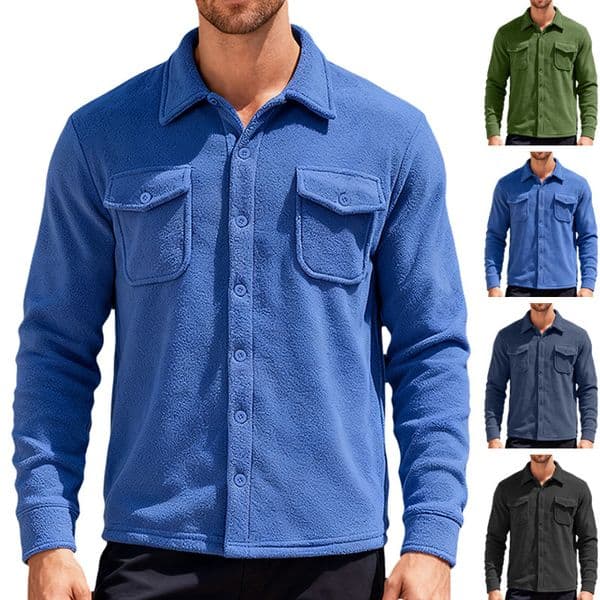 European Designer Jacket And American Heavyweight Men's Clothing Fleecelined Workwear Longsleeved Outdoor Tactical Hunting Jacket Casual Shirt