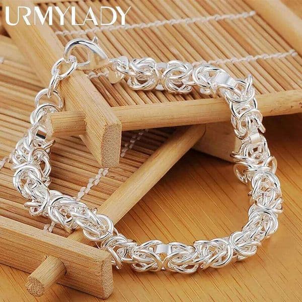 New 925 Sterling Silver Bracelets charm circle classic chain for women men Wedding party good Gifts high quality Fashion Jewelry S260314