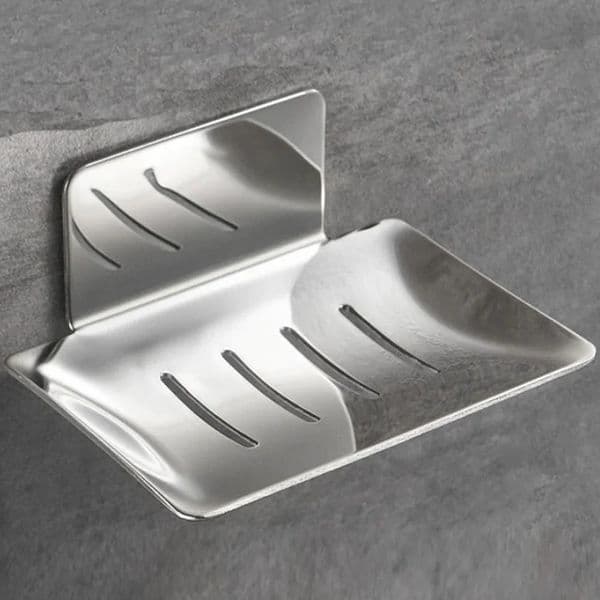 304 Stainless Steel Soap Dishes Selfadhesive Wall Mounted Bathroom Holder Rustproof No Drilling Sponge Tray 260312