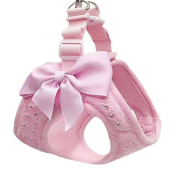 Small Diamond Decoration Soft Breathable Dog Vest Harness for Dogs Collar Pets Chest Strap Leash Three Size 26W0316