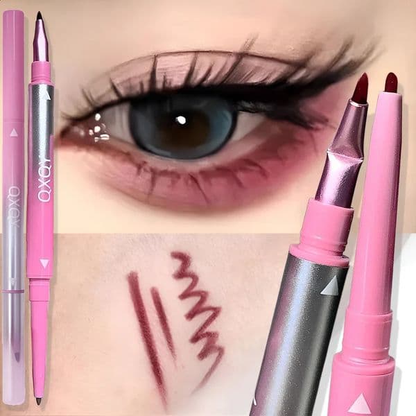 Punk Red Eyebrow Eyeliner Gel 2 In 1 With Angled Brush Smudge-Proof Waterproof Creamy Smooth for Brows Under Eye Makeup 260311