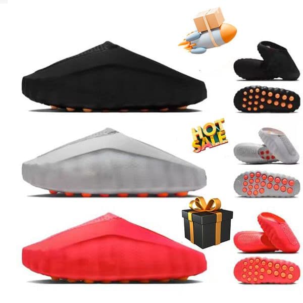 Designer Mind 001 002 Slides Shoes Men Women Sneakers Running Shoes Tech Comfortable Trainer Slippers Black Red Bone Light Smoke Grey Size 36-47