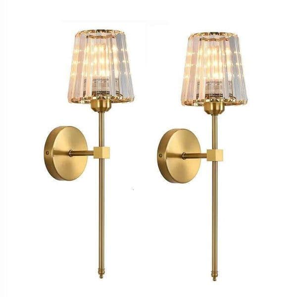Modern Crystal Light Bedroom Led Lights Nordic Glass Wall Lamp for Living Dining Room Bedside Sconce Home Decoration 26W0316