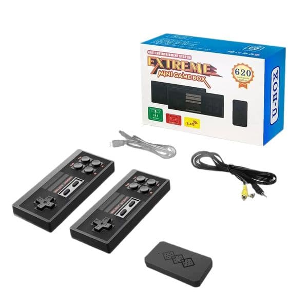 Mini Game Box NES 620 AV Out TV Video Gaming Players Wireless Gamepads Two Player Handheld Console 8 Bit System
