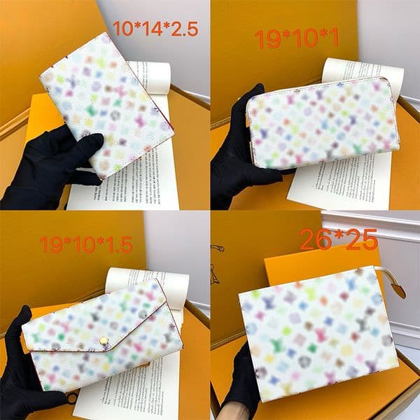 Luxury women Zipper wallets Designer Card Holders black wallet larger bag Credit package coin Pure Casual bag pattern pack mens cover wallet multiple styles 4 size