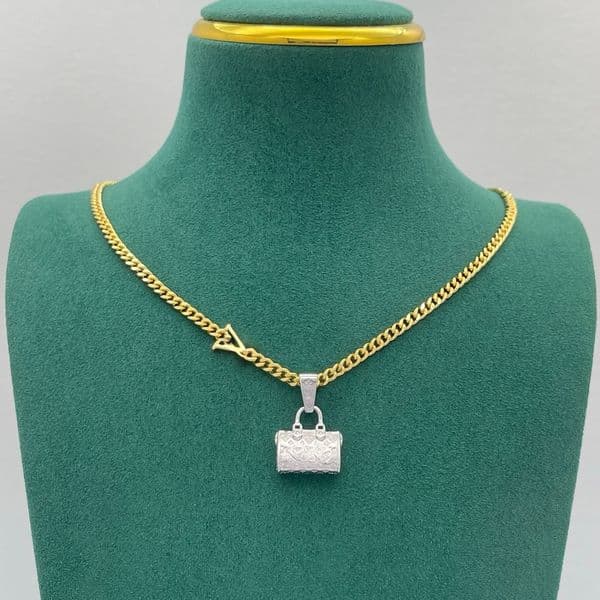 Designer Pendant Necklace Luxury Women Letter Choker chain Brand Necklace 18K Gold Plated Jewelry Birthday Gift