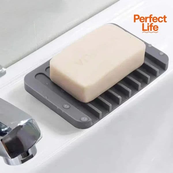 1Pcs Silicone Self Draining Soap Holder Dish Saver for Shower Bathroom Kitchen Keeps Bars Dry And Clean 260312