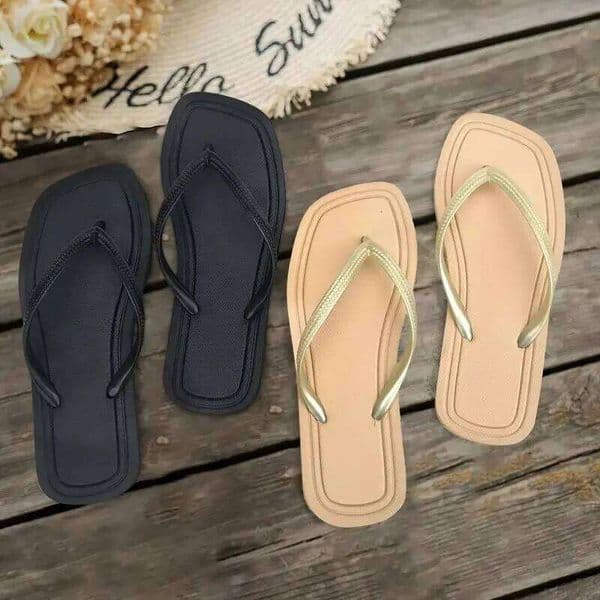 2026 Flip flops for women's summer fashion 2025 new slippers for women flat bottomed clip toe sandals beach shoes