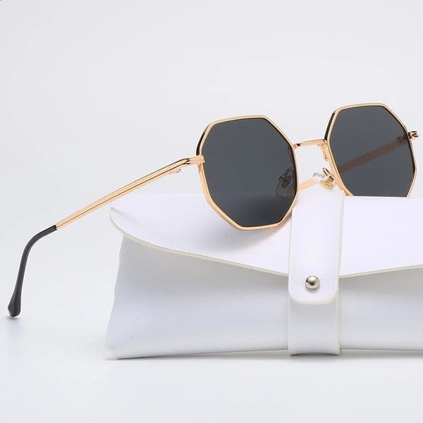 Retro Small Polygon Sunglasses Forr Men Women Retro Classic Metal UV400 Ladies Hexagon Summer Sun Glasses Female Male Eyewear 260313