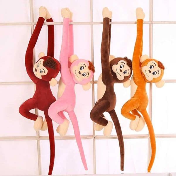 Color Long Arm Monkey Plush Stuffed Doll Kids Cute Animal Plush Toys Creative Curtain Doll Hanging Monkey Decorative GiftsXJ260316