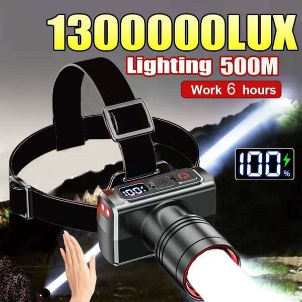 Rechargeable Headlamp Super Bright Light Motion Sensor Front Led Head Flashlight Waterproof Outdoor Camping Flashing 26L0316
