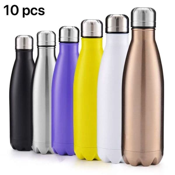 16 oz Insulated Tumbler Stainless Steel Water Bottle 500 ml Double Wall Vacuum Thermos Keep Drinks Cold Hot Leak Proof Sports Bottle for Gym Summer