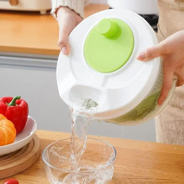 Salad Spinner for Leafy Vegetables Lettuce Washer Dryer Kitchen Greens Drainer Strainer Crisper Tool 260311