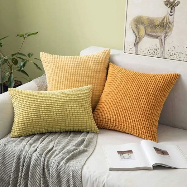 Pillow Case Corduroy Big Corn Kernel Plush Cushion Cover 3545506070cm Sofa Pillow Home Bed Decoration 260312