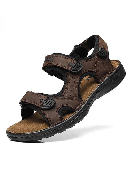 First-Layer Cowhide Mens Sports Sandals Open-Toe Outdoor Non-Slip Sandals Casual Mens Shoes Outdoor Fashion Beach Shoes Li 260312