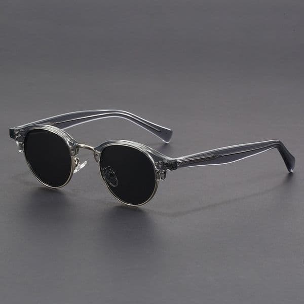Korean-style trendy small-face myopia women, black polarized driving glasses for men, sun protection, personalized retro small-frame sunglasses