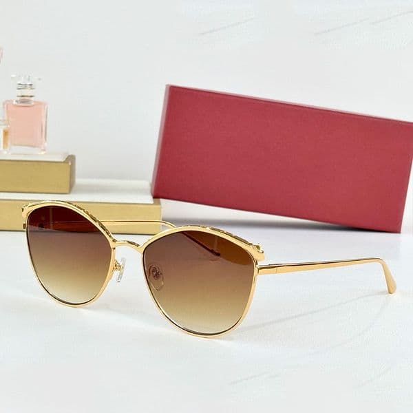 2026SS Spring New Femmes Panthere de Sunglasses CT2017S Women Butterfly frame glasses UV400 protective metal frame gradient lenses popular Miss sunglasses