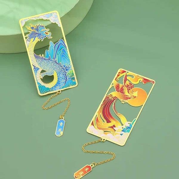 Creative metal bookmarks hollowed out ical gradient bookmarks Chinese style bookmarks S26317