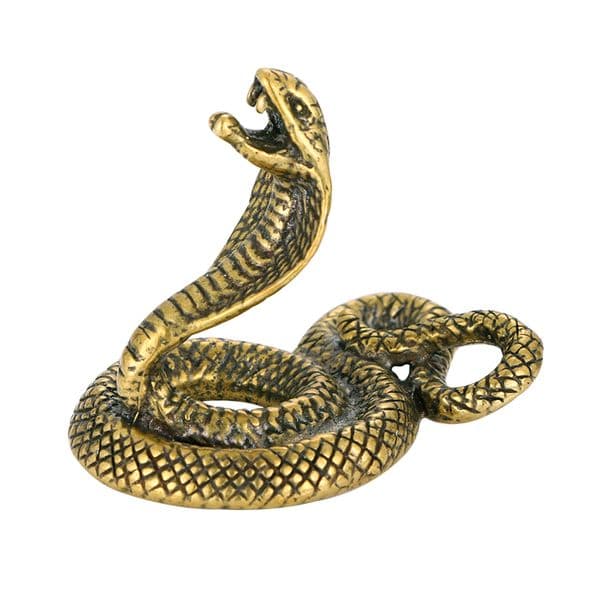 Antique Solid Pure Copper Ornaments Snake Figurine Desktop Adornment Brass Statue Creative Crafts Home Accessories