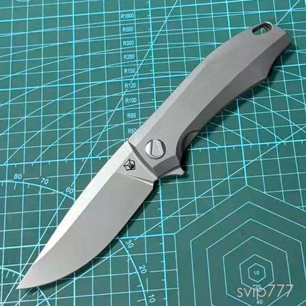 Shirogorov fixed blade knife Folding Knife pocket knife 3.54 M390 Point Blade, couteau TC4 Handles