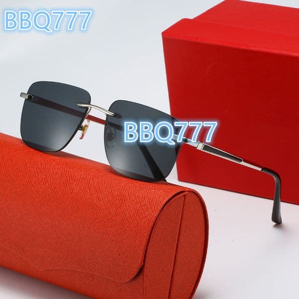 2026 Rectangle Men Rimless Sunglasses Fashion Retro 90s Rimless High Quality Rectangle Sunglasses for Women