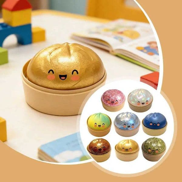 2026 New Oversized Rainbow Dumpling Squishies Soft Slow Rebound Sensory Squeeze Toy Relief Anxiety Fidget Stress Ball For ADHD Autism Toys