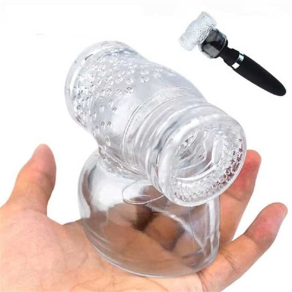 Male Masturbator Cock Sleeve Penis Ring Glans Sucking Caps Stimulator Erotic Sex Toys for Men Magic Wand Holder Vibrator Cover Hj89