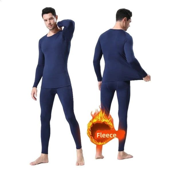 Mens Compression Running Second Skin Long Underwear Fleece Thermal Tracksuit Sports tights Training suits set Thermal underwear 260313