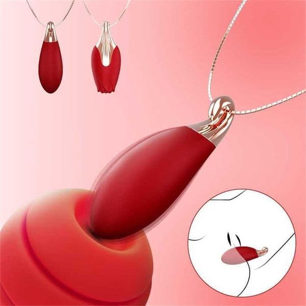 Dolphin Necklace Vibrator Clitoris Massager Female Flirting Vibration Device Adult Sex Toys for Women Hj89
