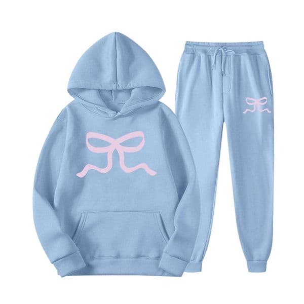 New Womens Autumn Sweatshirt Set Sports Casual Trendy Brand Sweatshirt Set Printed Fleece Long Sleeve Top L251217OPSO