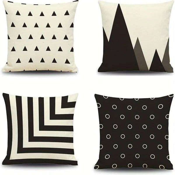 Pillow Case Home Decor Geometric Black and White Covers Pattern Cushion Suitable for Sofa Bedroom Car Pillow Cover 26H0316